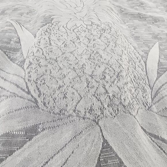 Tommy Bahama Shirt Mens Medium Gray Pineapple Print Silk Hawaiian Loop Collar - Picture 14 of 16